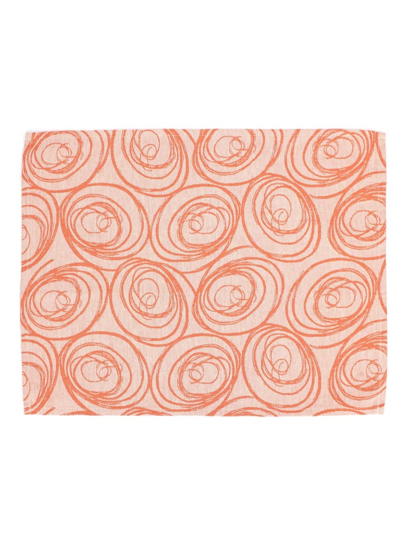 Lot de 2 sets table 35x45 Jacquard SPIRALE Orange - Kiabi