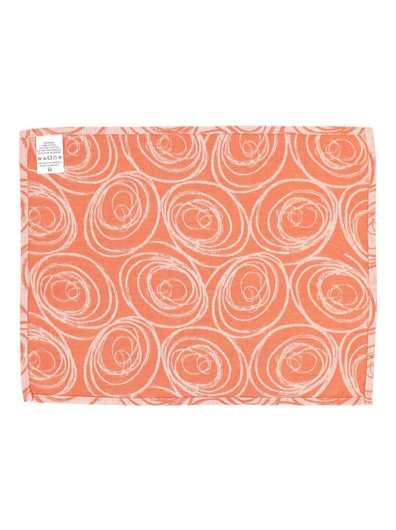 Lot de 2 sets table 35x45 Jacquard SPIRALE Orange - Kiabi
