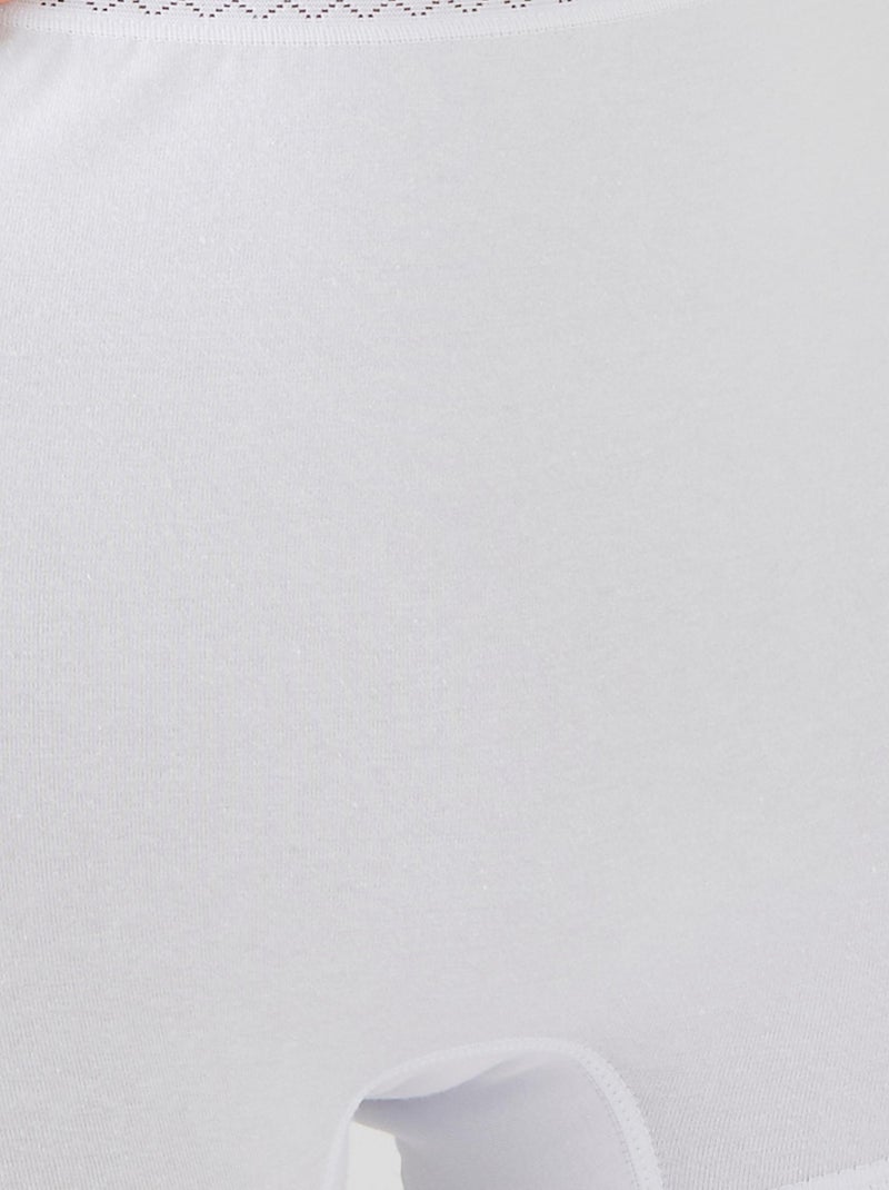 Lot de 2 shorties coton stretch - Damart Blanc - Kiabi
