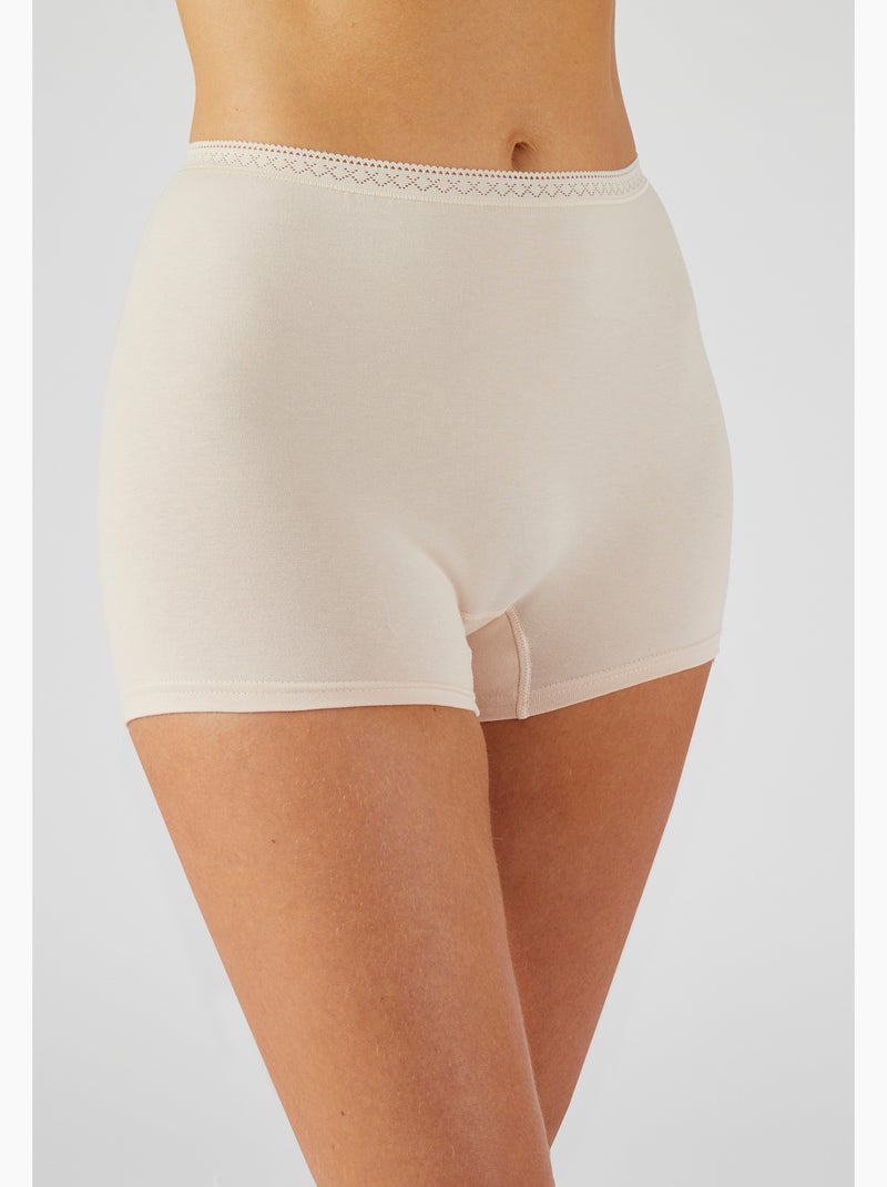 Lot de 2 shorties coton stretch - Damart Rose - Kiabi