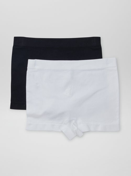 Lot de 2 shorties en maille côtelée - Kiabi