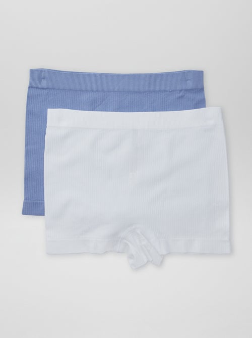 Lot de 2 shorties en maille côtelée - Kiabi