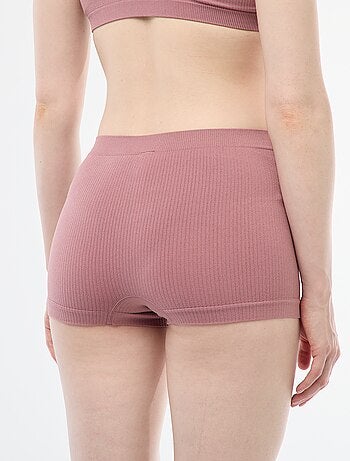 Lot de 2 shorties en maille côtelée