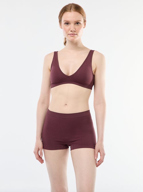 Lot de 2 shorties en maille côtelée - Kiabi