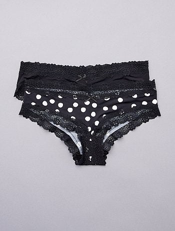 Lot de 2 shorties microfibre