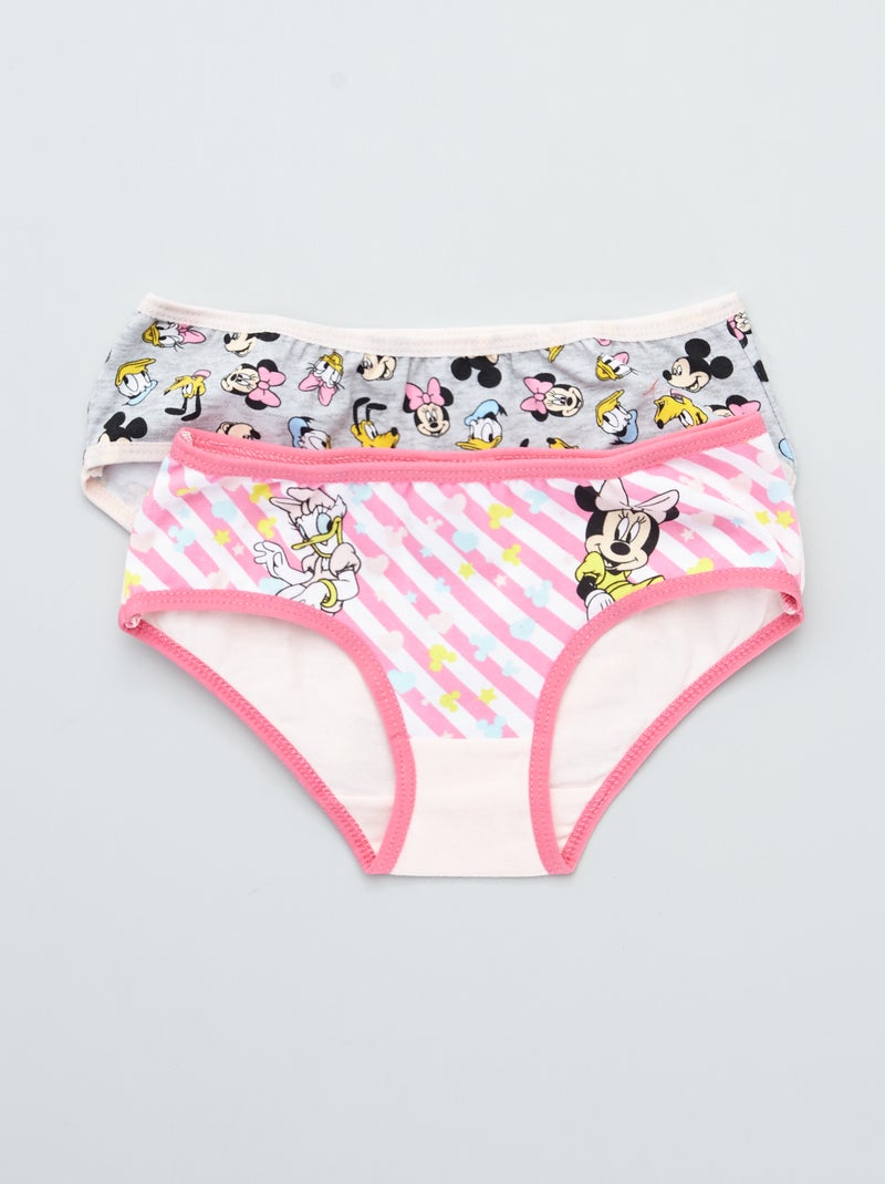 Lot de 2 shorties 'Minnie' gris/rose - Kiabi