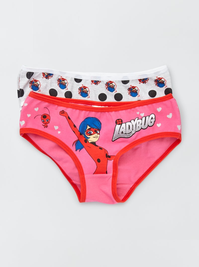 Lot de 2 shorties 'Miraculous' rose/gris - Kiabi