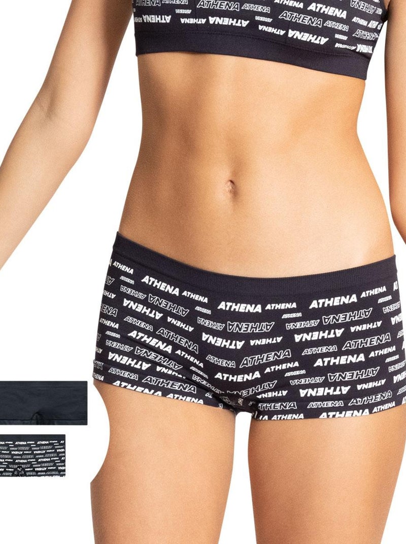 Lot de 2 shorties Sport Sans Couture by   Fille Noir - Kiabi