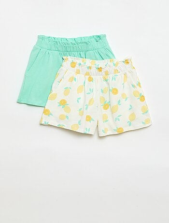 Lot de 2 shorts à la taille élastiquée