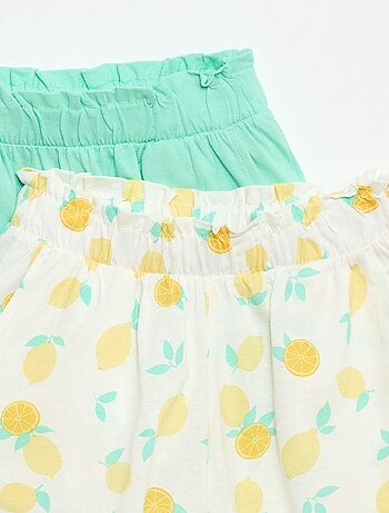 Lot de 2 shorts à la taille élastiquée