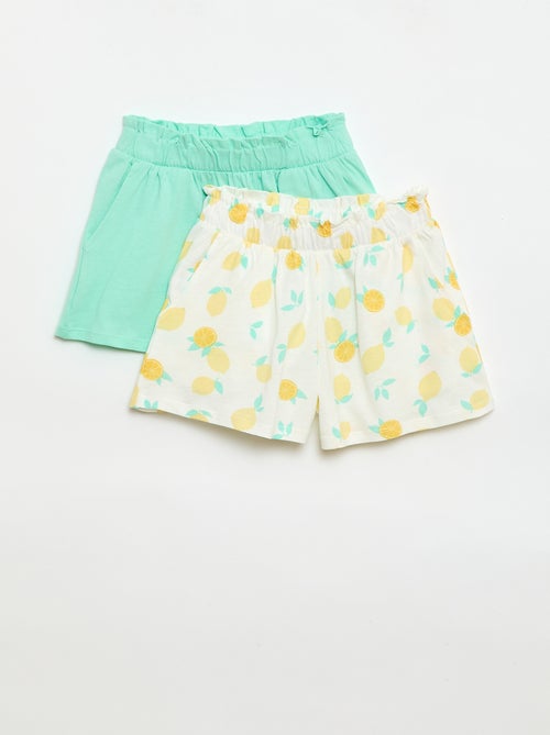 Lot de 2 shorts à la taille élastiquée - Kiabi