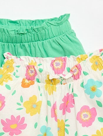 Lot de 2 shorts à la taille élastiquée