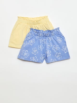 Lot de 2 shorts à la taille élastiquée