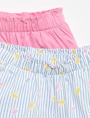 Lot de 2 shorts à la taille élastiquée