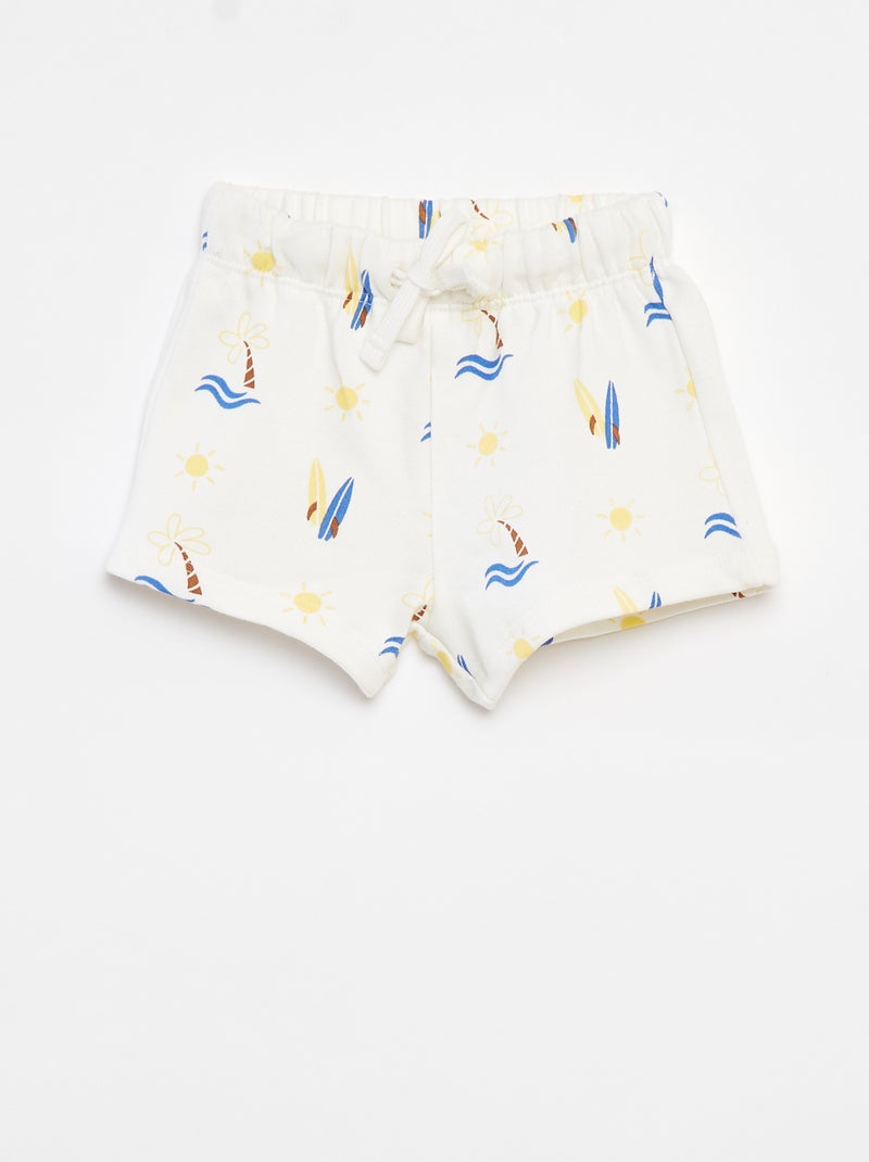 Lot de 2 shorts avec cordons BLANC - Kiabi
