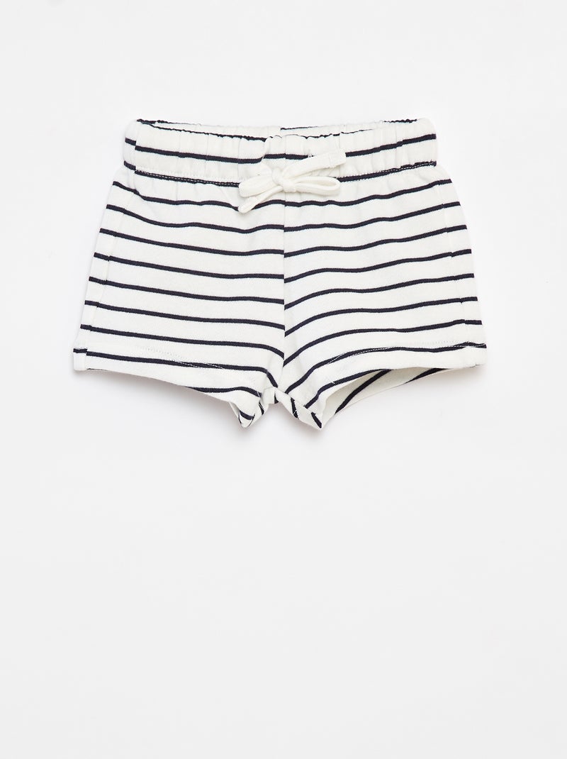 Lot de 2 shorts avec cordons BLANC - Kiabi