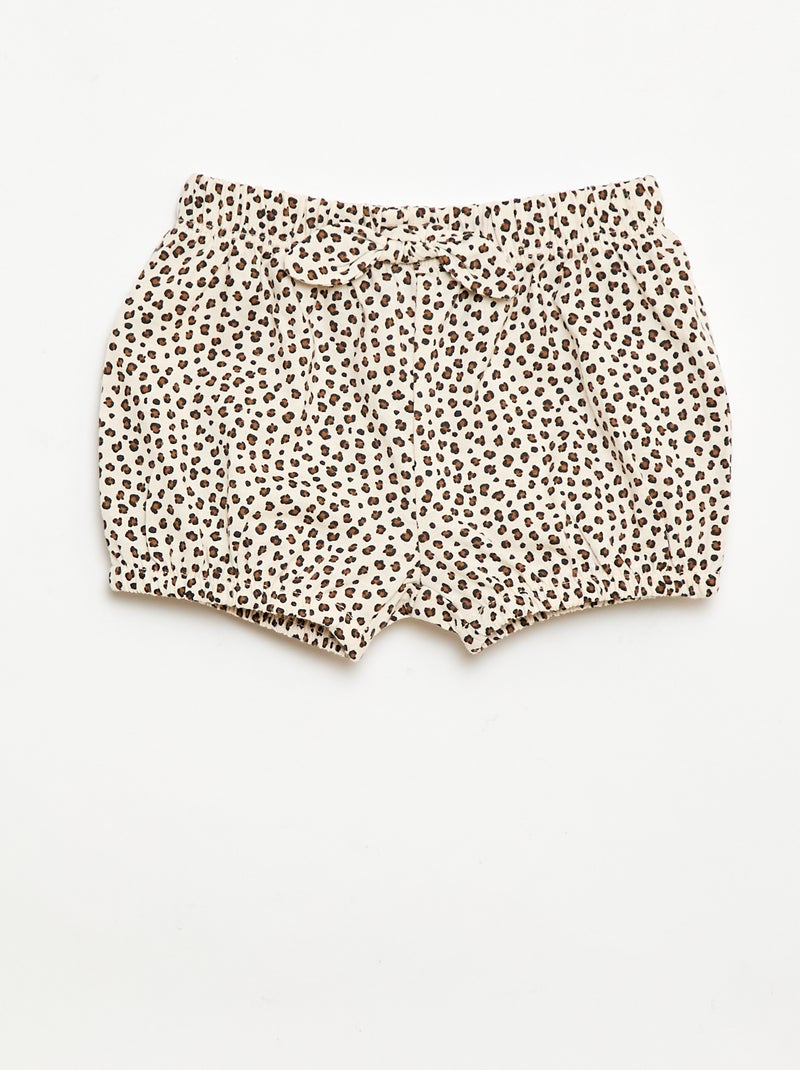 Lot de 2 shorts avec nœuds fantaisie Beige - Kiabi