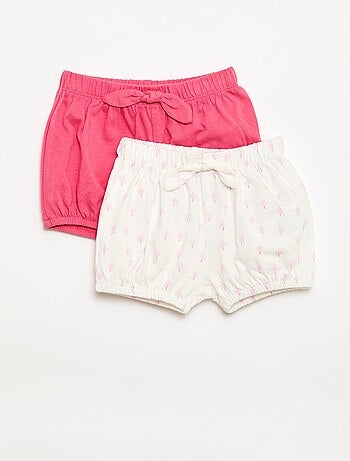 Lot de 2 shorts avec nœuds fantaisie