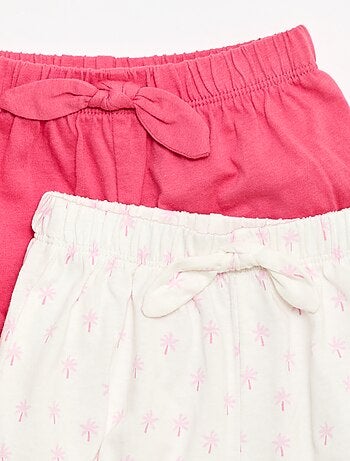 Lot de 2 shorts avec nœuds fantaisie