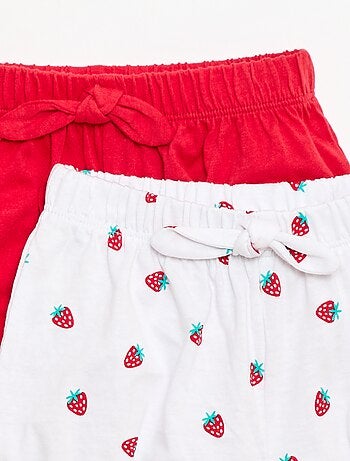 Lot de 2 shorts avec nœuds fantaisie