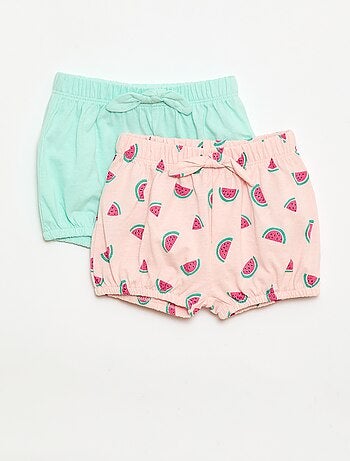 Lot de 2 shorts avec nœuds fantaisie