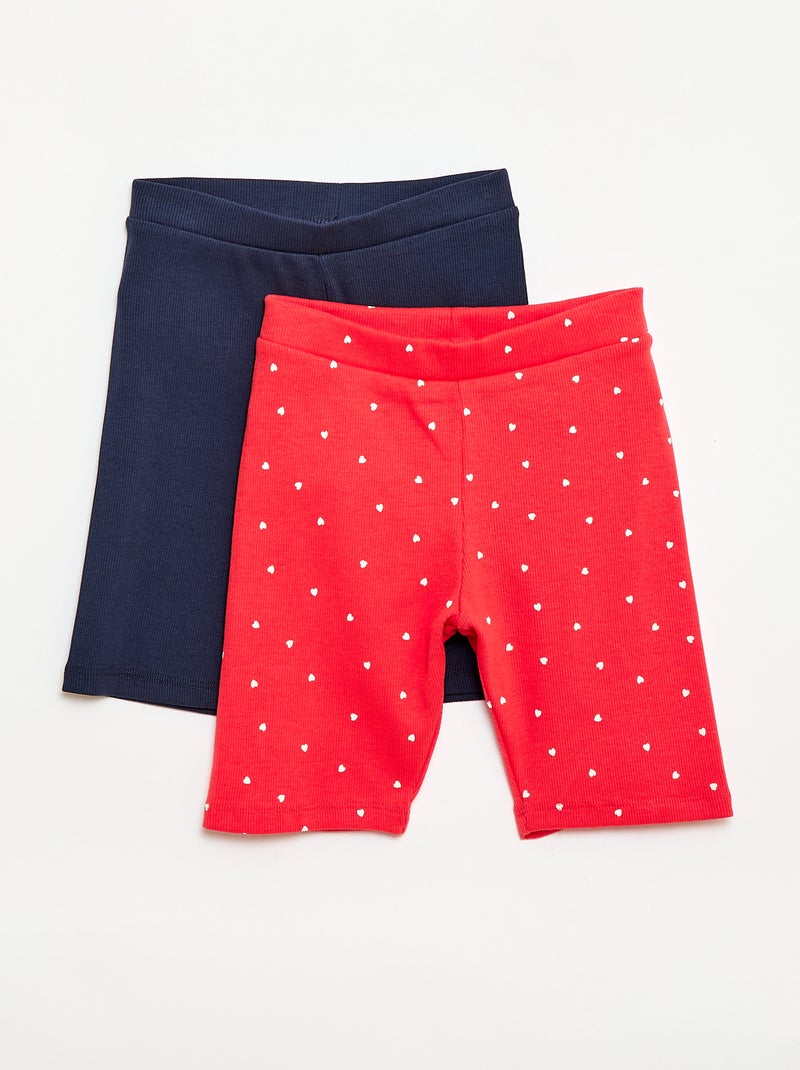 Lot de 2 shorts cyclistes Marine - Kiabi
