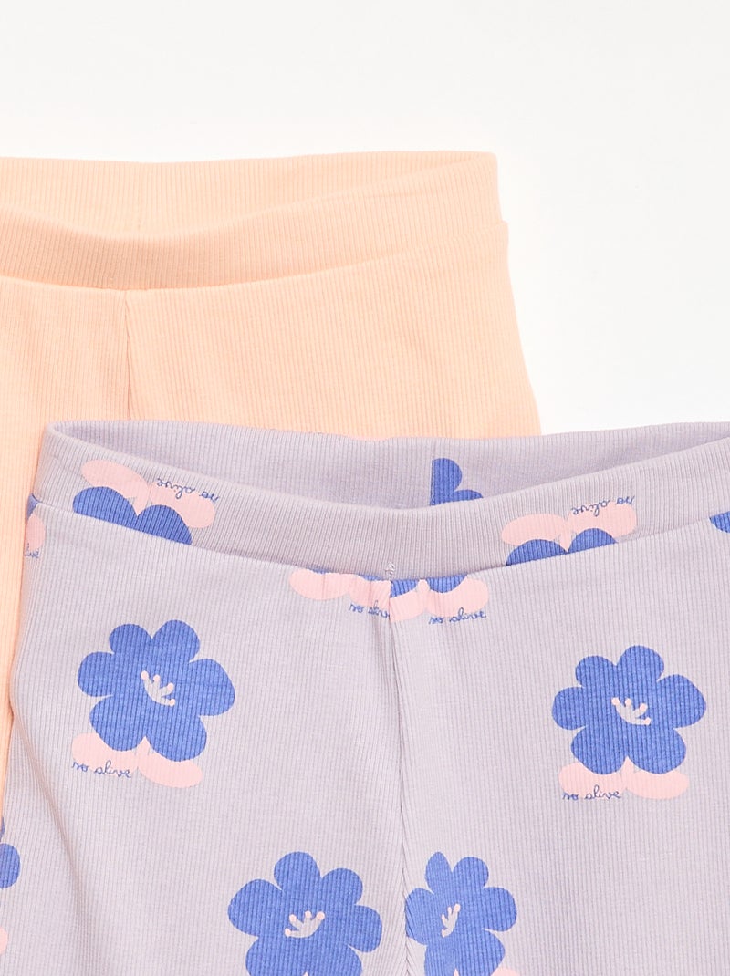 Lot de 2 shorts cyclistes Orange - Kiabi