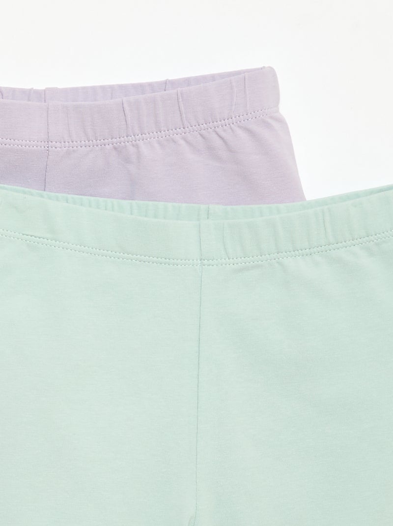 Lot de 2 shorts cyclistes Violet - Kiabi
