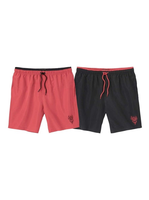 Lot de 2 Shorts de Bain Microfibre   - ATLAS FOR MEN - Kiabi