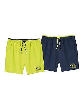Lot de 2 Shorts de Bain Microfibre Waves - ATLAS FOR MEN