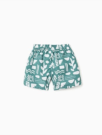 Lot de 2 shorts de bain unis/imprimés avec cordon de serrage