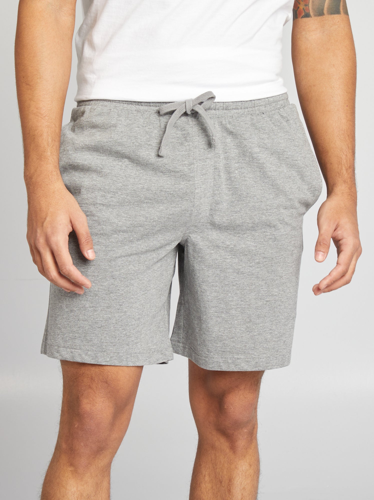 Short De Nuit Femme En Coton Prélavé – Boxer Léger, Confection Large, Idéal Sous-Robe Ou Pyjama – Blanc Cassé, Noir - 5