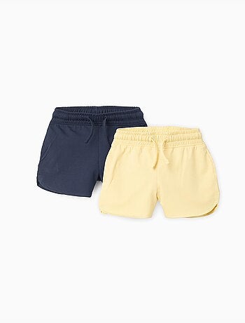 Lot de 2 shorts en coton avec cordon de serrage