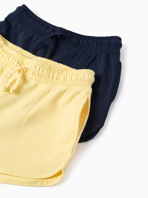 Lot de 2 shorts en coton avec cordon de serrage - Kiabi