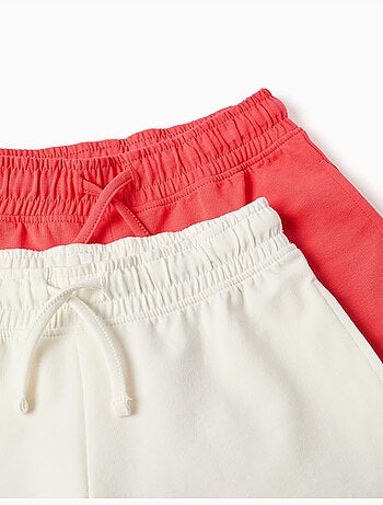 Lot de 2 shorts en coton avec cordon de serrage