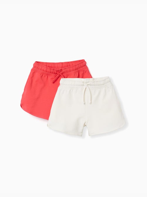 Lot de 2 shorts en coton avec cordon de serrage - Kiabi