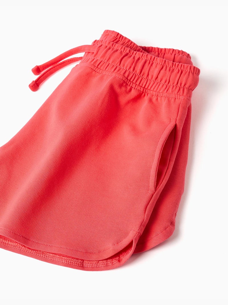 Lot de 2 shorts en coton avec cordon de serrage Rose - Kiabi