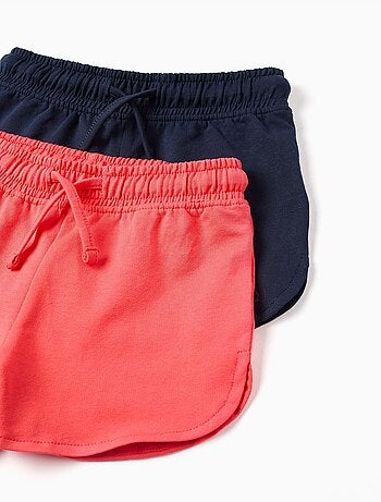 Lot de 2 shorts en coton avec cordon de serrage