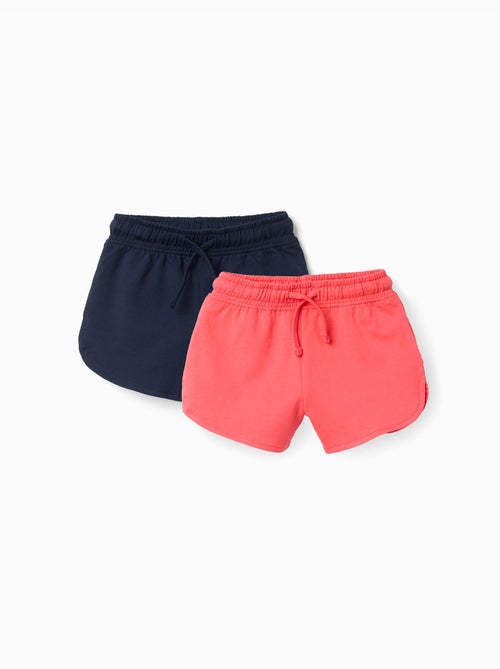 Lot de 2 shorts en coton avec cordon de serrage - Kiabi