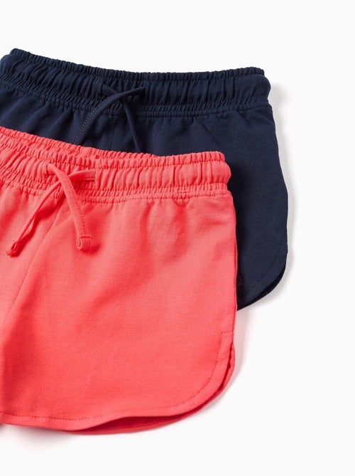 Lot de 2 shorts en coton avec cordon de serrage - Kiabi