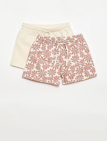 Lot de 2 shorts en coton