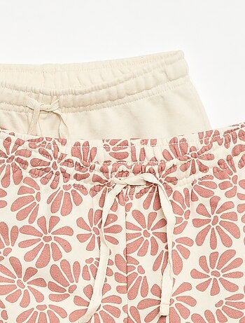 Lot de 2 shorts en coton