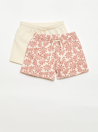 Lot de 2 shorts en coton