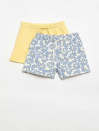 Lot de 2 shorts en coton