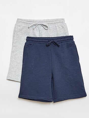 Lot de 2 shorts en coton uni