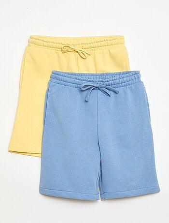 Lot de 2 shorts en coton uni