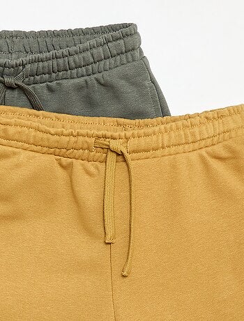 Lot de 2 shorts en coton uni