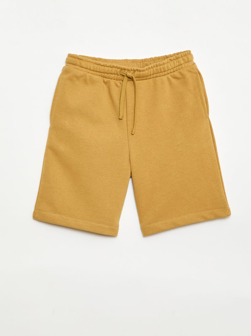 Lot de 2 shorts en coton uni Jaune - Kiabi