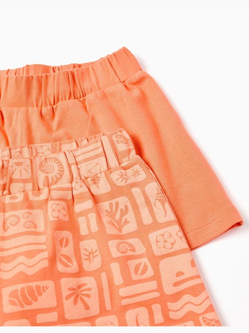 Lot de 2 shorts en coton unis et imprimés - Kiabi