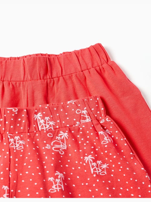 Lot de 2 shorts en coton unis et imprimés - Kiabi